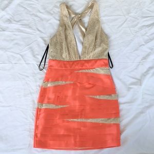 Bebe Vneck Dress